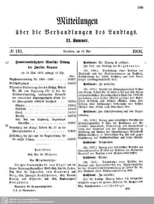 116. Sitzung