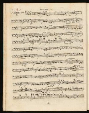 III. Streichquartett E-Dur
