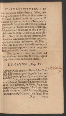 De Caussis, Cap. IX.
