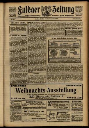 Zweite Ausgabe vom Freitag, den 30. November 1906.