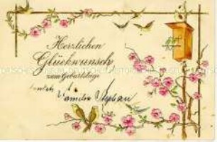 Glückwunschkarte zum Geburtstag
