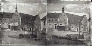 Gamig. Ehem. Rittergut. Altes Schloß (wohl 16. Jh.). Hofansicht