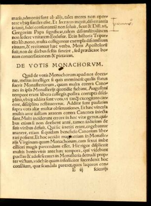 De Votis Monachorum.