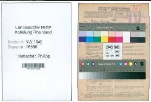 Entnazifizierung Philipp Hamacher , geb. 12.02.1881 (Lehrer)