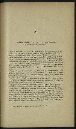 IV - La Cámara versus "El Tiempo" - Hay que recurrir á los tribunales ordinarios