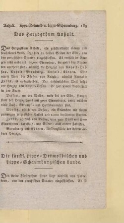 Das Herzogthum Anhalt