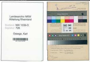 Entnazifizierung Karl Ossege , geb. 04.05.1893 (Betriebsfuehrer)