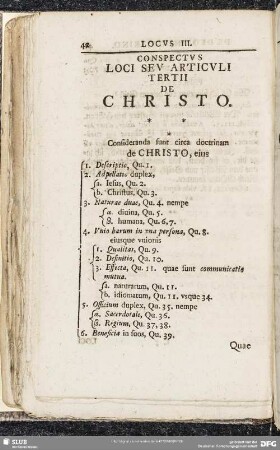 Locus III. De Christo