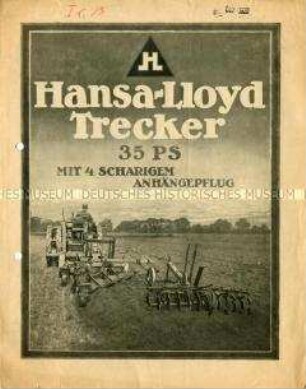 Hansa-Lloyd Trecker 35 PS / Mit 4 scharigem Anhängepflug