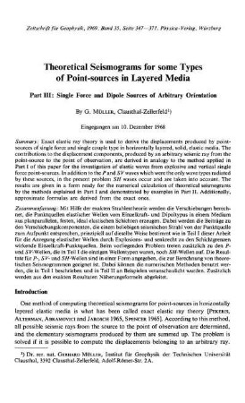 Theoretical seismograms for some types of point-sources in layered media. Part III. Single force and dipole sources of arbitrary orientation