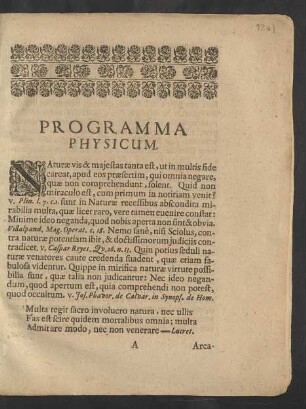 Programma Physicum ...