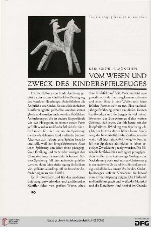 Vom Wesen und Zweck des Kinderspielzeuges