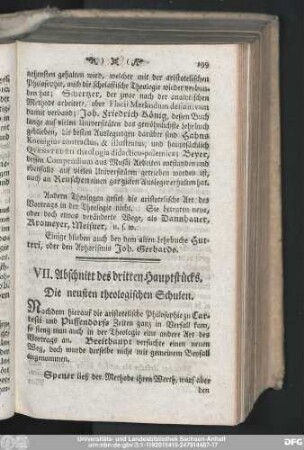 VII. Abschnitt des dritten Hauptstücks. Die neusten theologischen Schulen.