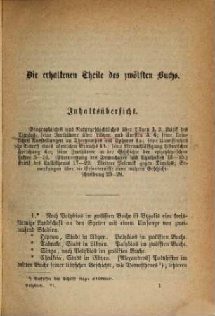 Des Polybios Geschichte. 6, Buch XII - XIX