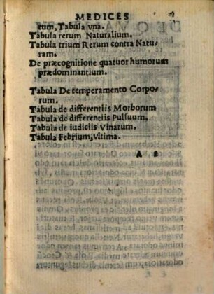 Epitome Medices Svmmam totius medicinæ co[m]plectens : Libellvs Vero Avreus o[mn]ibusq[ue] Medicinae studiosis maxime necessarius