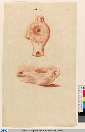 Öllampe (Vogelkopf?), hss. No. 41