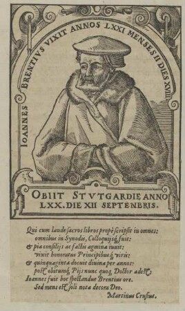 Bildnis des Ioannes Brentius