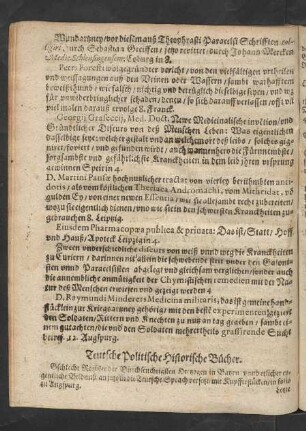 Teutsche Politische Historische Bücher.