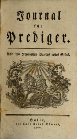 Journal für Prediger. 38. 1800