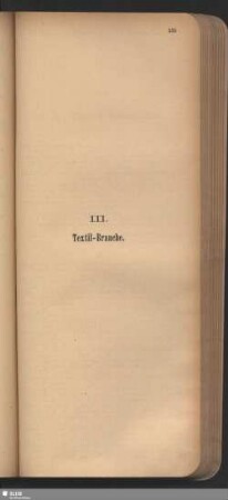 III. Textil-Branche