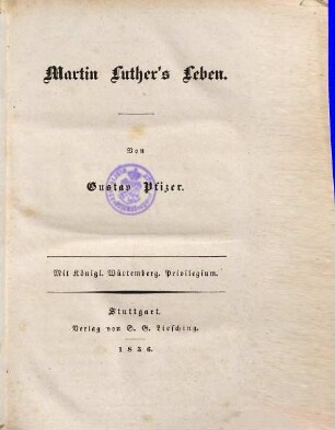 Martin Luther's Leben