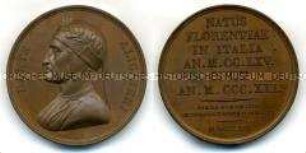 Series numismatica universalis virorum illustrium, Medaille auf Dante Alighieri