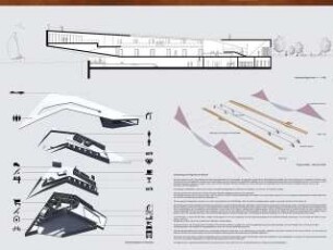 Ideale Realitäten - Potsdam Schinkelwettbewerb 2012: Längsschnitt 1:100, Diagramme, Erläuterungen