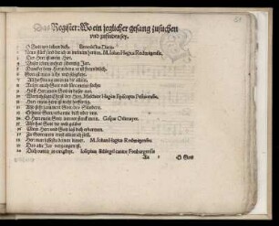 Das Register: Wo ein jeglicher Gesang zusuchen und zufinden sey.