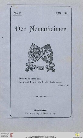 Der Neuenheimer: the magazine of Neuenheim College, Heidelberg, Germany