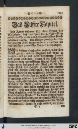 Das Eilffte Capitel.