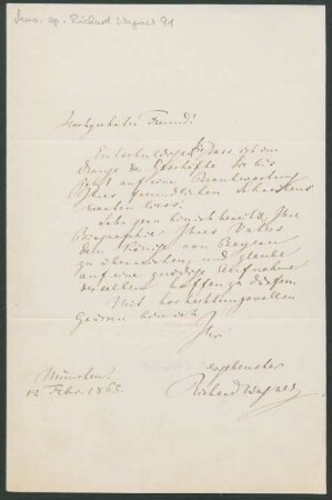 Brief an Unbekannt : 12.02.1865