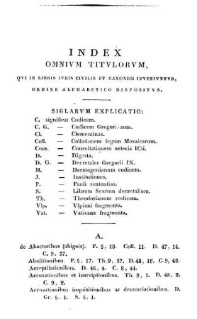 Index Omnivm Titvlorvm