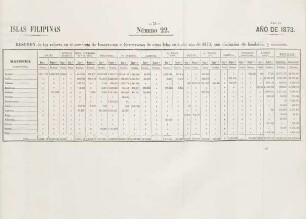 Número 22. [Resumen general de valores de la importacion y exportacion con distincion de banderas y naciones]