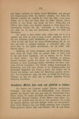 Bewährtes Mittel, stets reich und glücklich zu bleiben