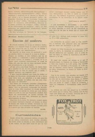 Notas femeninas : Elección del sombrero