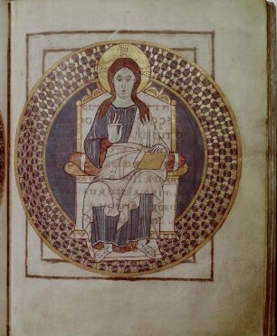 Petershausener Sakramentar — Thronender Christus, Folio 41recto