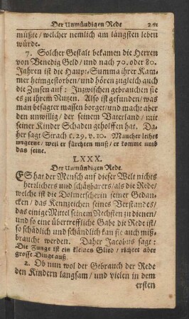 LXXX. Der Unmündigen Rede.