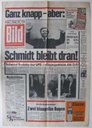 Tageszeitung "Bild" zur Bundestagswahl