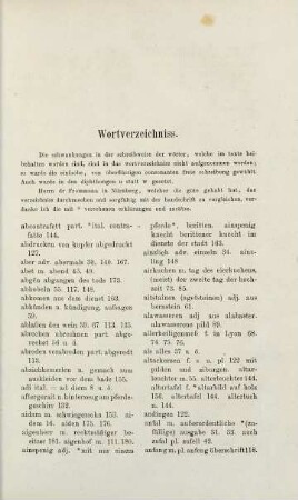 185-205, Wortverzeichniss