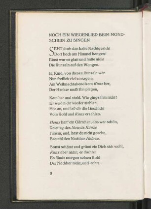 Noch ein Wiegenlied beim Mondschein zu singen