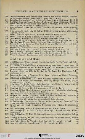 Zeichnungen und Ikone (Nr. 1285-1305)