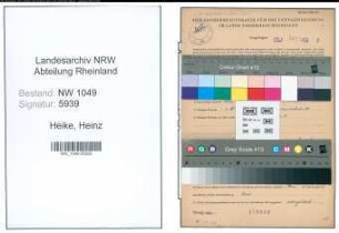 Entnazifizierung Heinz Heike , geb. 18.09.1888 (Bahnbeamter)