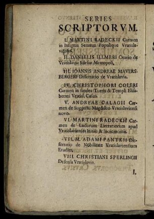 Series Scriptorum.