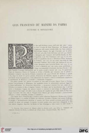 10: Gian Francesco de' Maineri da Parma, pittor e miniatore