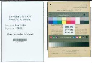 Entnazifizierung Michael Hassdenteufel , geb. 28.03.1901 (Schuhmacher)