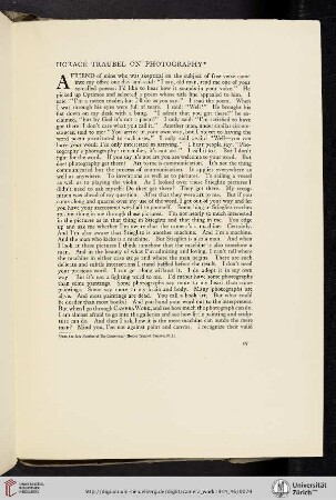 Horace Traubel on Photography