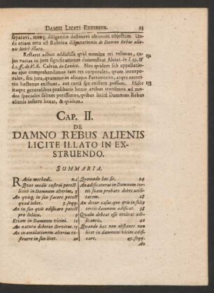 Cap. II. De Damno Rebus Alienis Licite Illato In Exstruendo.
