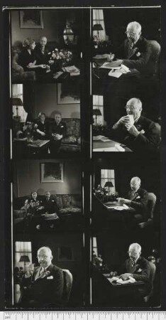 Kontaktabzüge von Porträtaufnahmen Jerome Kern