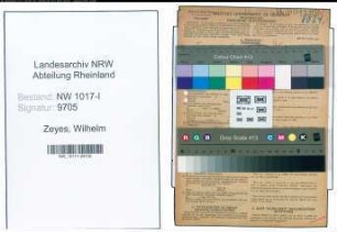 Entnazifizierung Wilhelm Zeyes , geb. 22.05.1908 (Dreher)