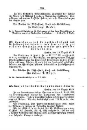 Kursus zur Ausbildung von Turnlehrern : [C. Volksschulwesen]